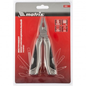 17623 | Трансформер, 15 функций, авторазжим, в чехле, 160 мм, MATRIX-4