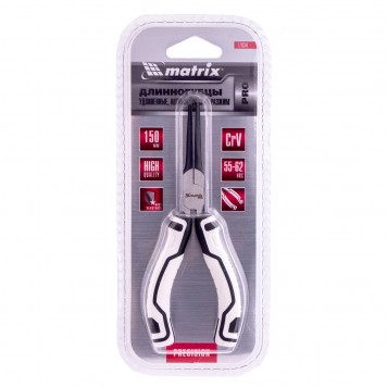 17834 | Длинногубцы удлиненные, 150 мм, авторазжим, MATRIX PRO MINI-3