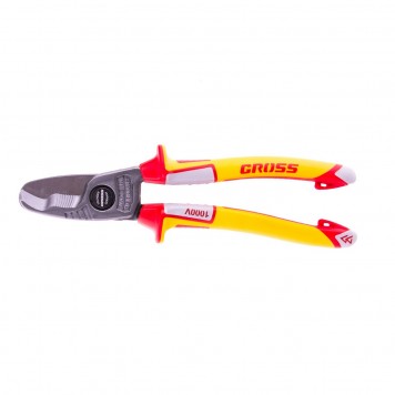 17728 | Кабелерез, диэлектрические рукоятки до 1000 В, трехкомпонентные рукоятки, 210 мм, GROSS-0