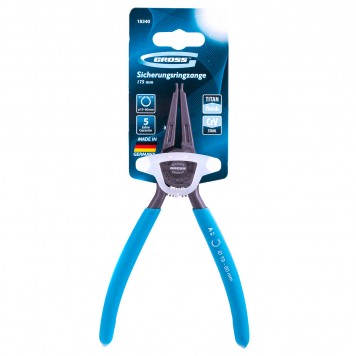 18340 | Съемник, 175 мм, для внешних стопорных колец (19-60 мм), прямые губки (разжим), GROSS-3