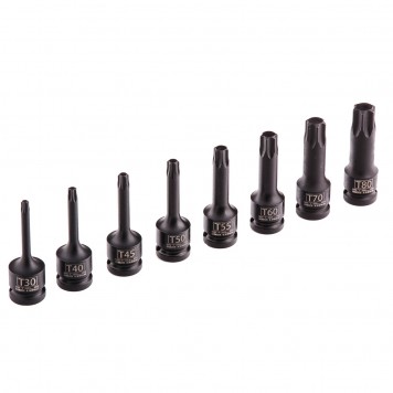 13999 | Набор ударных торцевых головок Torx 1/2", в кейсе, 8 шт., STELS-1