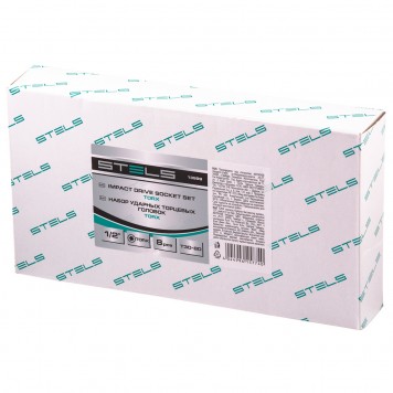 13999 | Набор ударных торцевых головок Torx 1/2", в кейсе, 8 шт., STELS-3