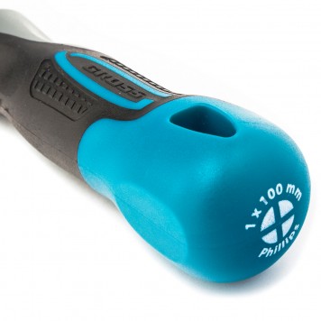 12140 | Отвертка PH1 x 100 мм, S2, трехкомпонентная ручка, GROSS-1