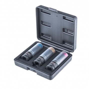 13196 | Набор головок ударных шестигранных для колесных дисков 17, 19, 21 мм, 1/2", 3 предмета, GROSS-1