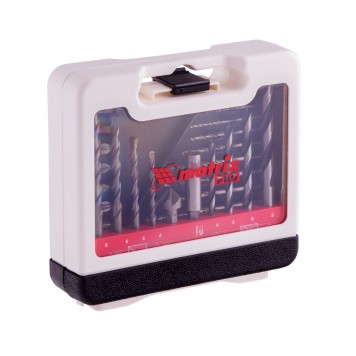 725631 | Набор сверл комбинированный, сверла по металлу 1-6 мм, бетону 4-8 мм, дереву 4-8 мм, биты 10 шт, адаптер, зенковка, 31 предмет Pro, MATRIX-4