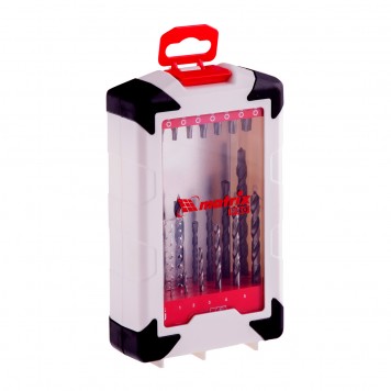 725632 | Набор сверл комбинированный, сверла по металлу 1-6 мм, бетону 4-8 мм, дереву 3-6 мм, биты 16 шт, адаптер, 32 предмета Pro, MATRIX-4