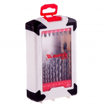725644 | Набор сверл комбинированный, сверла по металлу 1-6 мм, бетону 4-8 мм, дереву 3-8 мм, биты 22 шт, адаптер, 44 предмета, Pro, MATRIX-4
