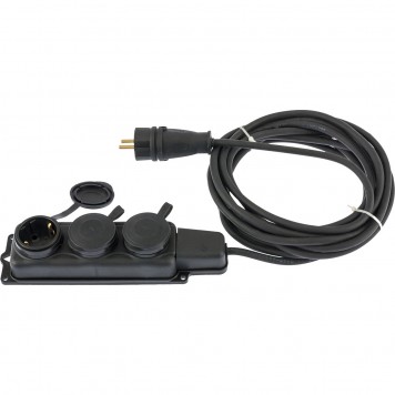 96026 | Удлинитель электрический силовой, 20 м, 3 х 1,5 мм, 16 А, тип УХЗ-16, DENZEL-0