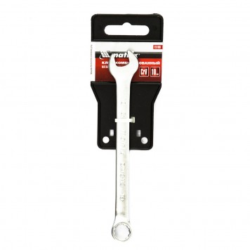15106 | Ключ комбинированный, 10 мм, CrV, матовый хром, MATRIX-3