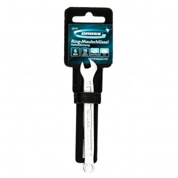 15125 | Ключ комбинированный 6 мм, CrV, холодный штамп, GROSS-1