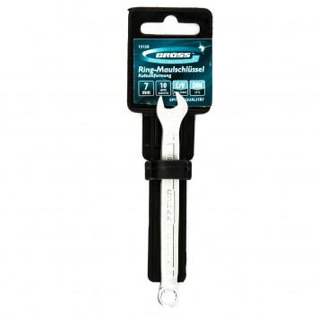 15126 | Ключ комбинированный 7 мм, CrV, холодный штамп, GROSS-3