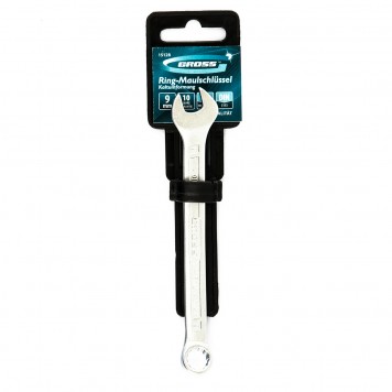 15128 | Ключ комбинированный 9 мм, CrV, холодный штамп, GROSS-3