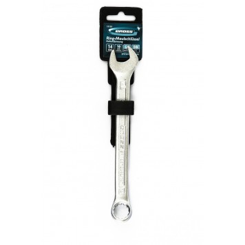15133 | Ключ комбинированный 14 мм, CrV, холодный штамп, GROSS-1