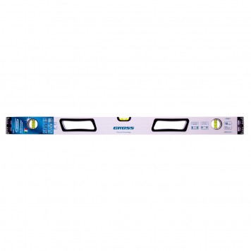 34371 | Уровень алюминиевый, 800 мм, усиленный, рукоятки, фрезерованный, 3 глазка, магнитный, GROSS-2