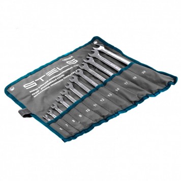 15284 | Набор ключей комбинированных 12 шт, 6-22 мм, антислип, STELS-1