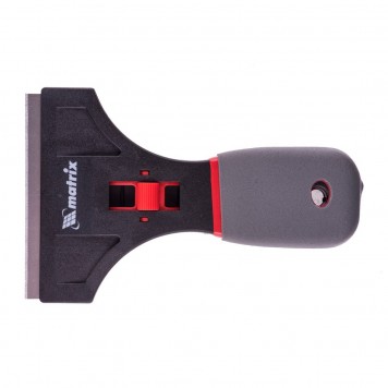 79548 | Скребок с обрезиненной рукояткой, выдвижное сменное лезвие, MATRIX-0