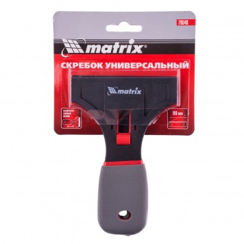 79548 | Скребок с обрезиненной рукояткой, выдвижное сменное лезвие, MATRIX-3