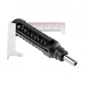 13343 | Отвертка реверсивная с набором бит и торцевых головок, 15 шт, CrV Pro, MATRIX-2