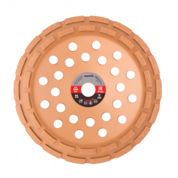 72991 | Чашка алмазная зачистная, 230 мм, двухрядная, MATRIX-0