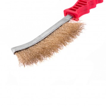 74827 | Щетка металлическая латунированная, пластиковая ручка, MATRIX-1