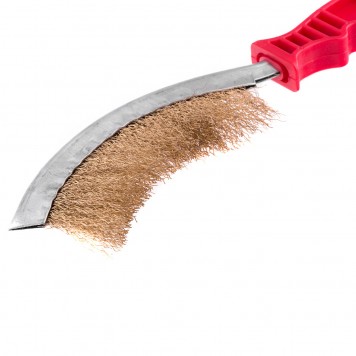 74839 | Щетка металлическая изогнутая, пластиковая ручка, MATRIX-1