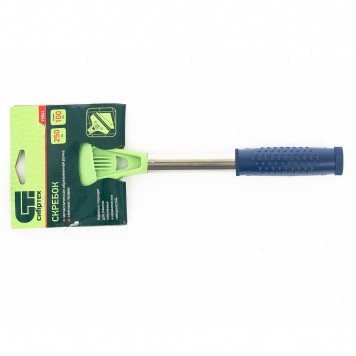 79541 | Скребок, фиксированное лезвие 100 мм, металлическая обрезиненная ручка, 250 мм, СИБРТЕХ-3