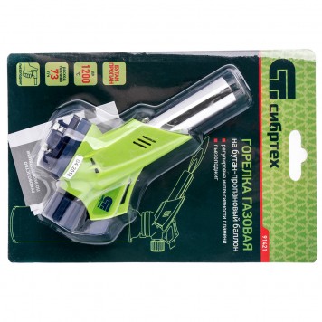 91421 | Горелка газовая на бутановый баллон, пьезоподжиг, СИБРТЕХ-4