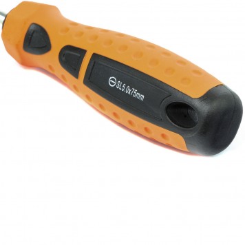 11765 | Отвертка SL5 х 75 мм, CrV, двухкомпонентная рукоятка, SPARTA POINT-2