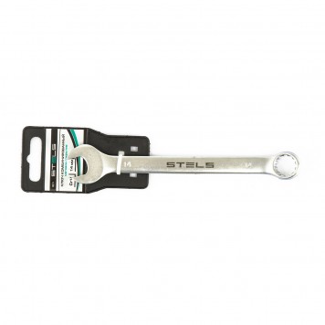 15211 | Ключ комбинированный, 14 мм, CrV, матовый хром, STELS-3