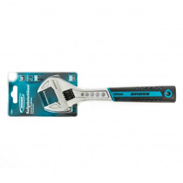 15562 | Ключ разводной, 250 мм, CrV, двухкомпонентная ручка, GROSS-1