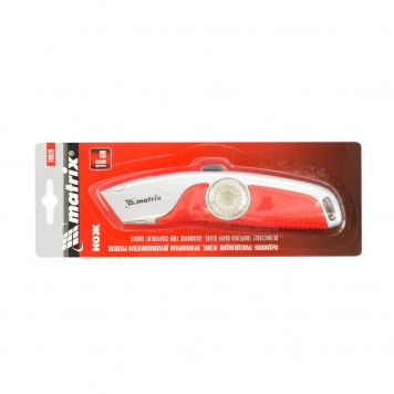 78926 | Нож, 19 мм, выдвижное трапециевидное лезвие, эргономичная двухкомпонентная рукоятка, MATRIX-1