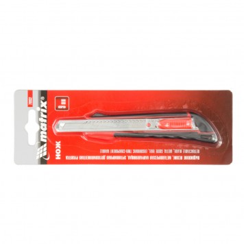 78932 | Нож, 9 мм, выдвижное лезвие, металлическая направляющая, эргономичная двухкомпонентная рукоятка, MATRIX-1