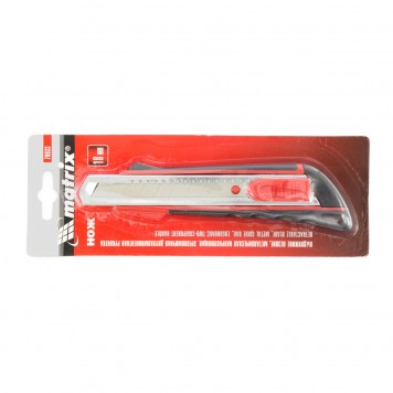 78933 | Нож, 18 мм, выдвижное лезвие, металлическая направляющая, эргономичная двухкомпонентная рукоятка MTRIX, MATRIX-1