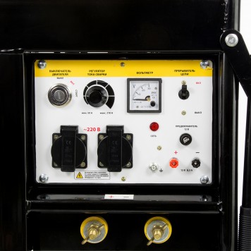 94653 | Бензиновая сварочная генераторная установка WG 210Е, 5,0 кВт, 220 В, бак 25 л, электростартер, DENZEL-3