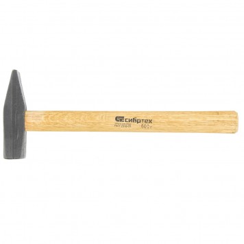 10219 | Молоток слесарный 600 г, квадратный боек, деревянная рукоятка, СИБРТЕХ-0