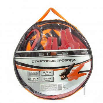 55918 | Провода стартовые, 300 А, 2,5 м, сумка на молнии, STELS-1