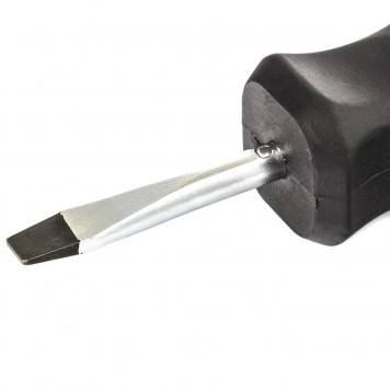 12202 | Отвертка Anti-Slip, SL5 х 38 мм, CrV, двухкомпонентная рукоятка, MATRIX-1