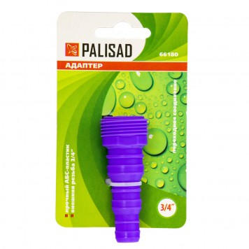 66180 | Адаптер пластмассовый, 3/4, внешняя резьба, переходное соединение, PALISAD-1