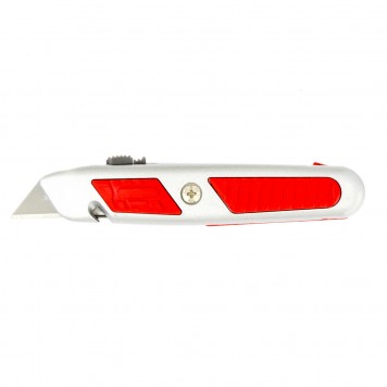 78967 | Нож, 19 мм, выдвижное трапециевидное лезвие, отделение для лезвий, металлический корпус, MATRIX-0