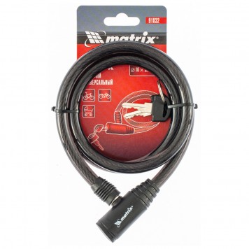 91832 | Замок тросовый универсальный, 10 х 960 мм, MATRIX-0