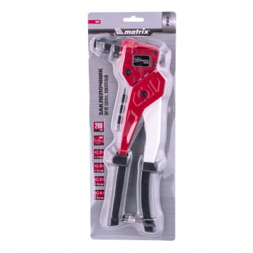 40547 | Заклепочник литой, поворотный, 290 мм, 0-360 град, заклепки 2,4-3,2-4,0-4,8 мм, Pro, MATRIX-4