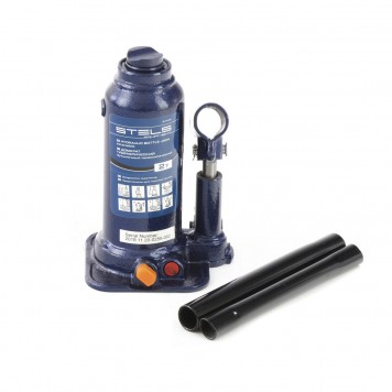51144 | Домкрат гидравлический бутылочный телескопический, 2 т, подъем 170-380 мм, STELS-0
