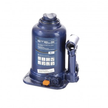 51146 | Домкрат гидравлический бутылочный телескопический, 6 т, подъем 170-430 мм, STELS-1