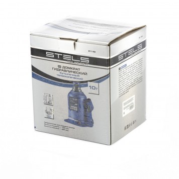 51148 | Домкрат гидравлический бутылочный телескопический, 10 т, подъем 180-450 мм, STELS-2