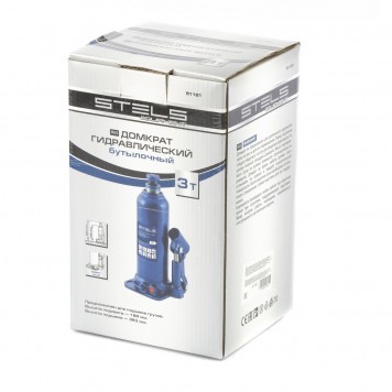 51161 | Домкрат гидравлический бутылочный, 3 т, h подъема 188-363 мм, STELS-2