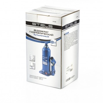 51165 | Домкрат гидравлический бутылочный, 8 т, h подъема 222-447 мм, STELS-2