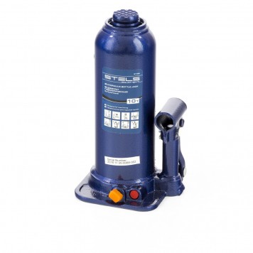 51166 | Домкрат гидравлический бутылочный, 10 т, h подъема 222-447 мм, STELS-1