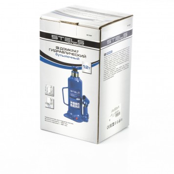 51167 | Домкрат гидравлический бутылочный, 12 т, h подъема 227-457 мм, STELS-2