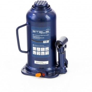 51168 | Домкрат гидравлический бутылочный, 16 т, h подъема 227-457 мм, STELS-1