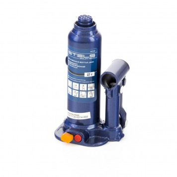 51172 | Домкрат гидравлический бутылочный, 2 т, h подъема 178-338 мм, в пластиковом кейсе, STELS-1